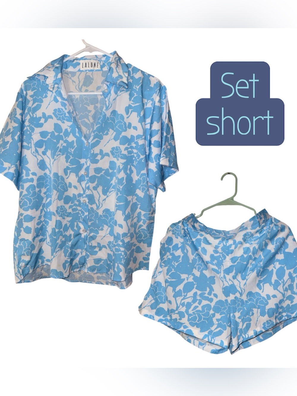 Blue Floral Button-Down Shirt